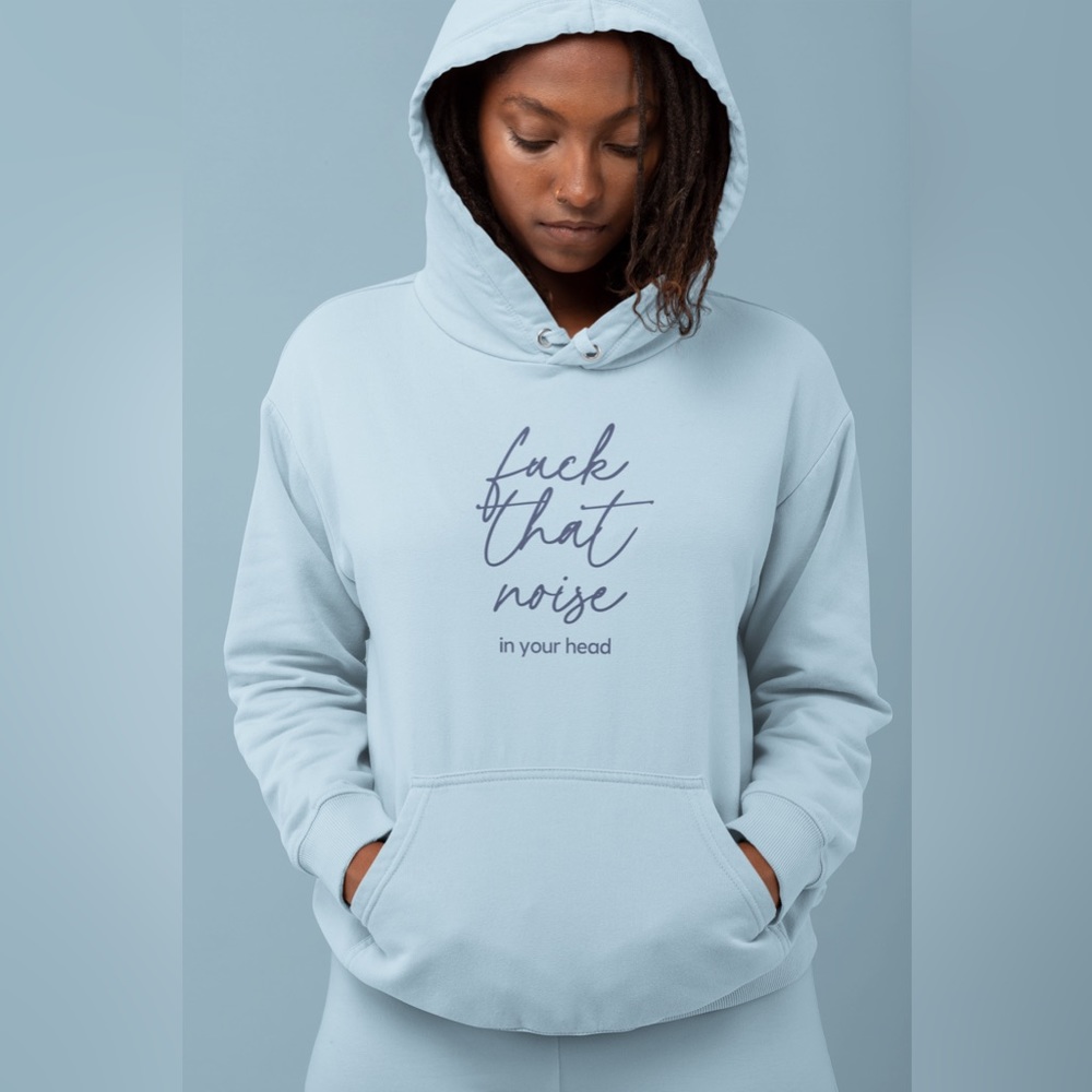 2x HP 🎉Fuck That Noise In Your Head Yoga Bitch Embroidered Fleece Hoodie NWT